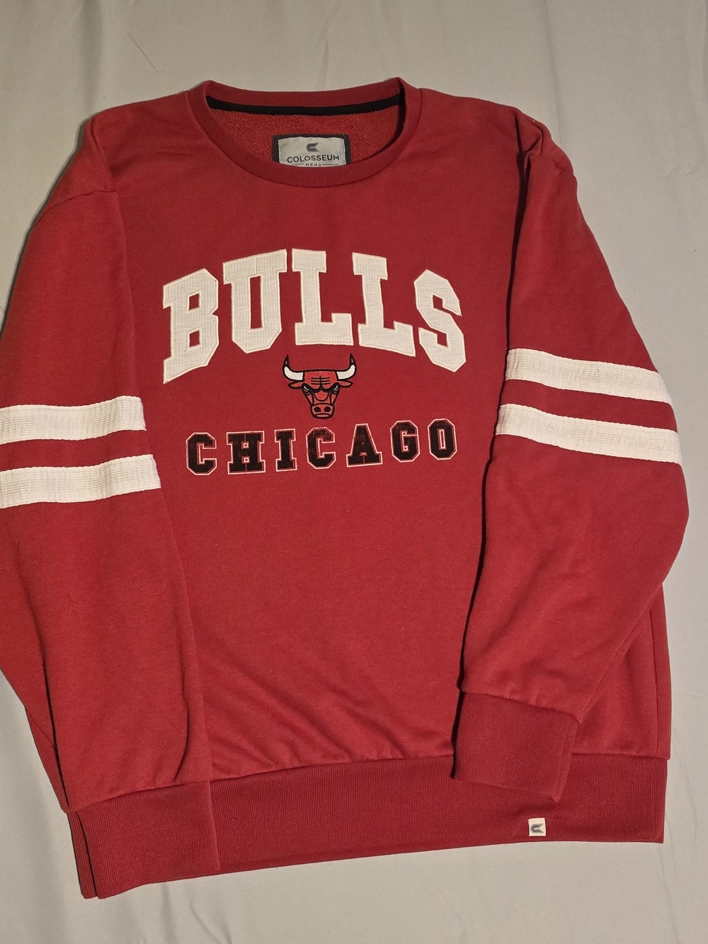 Colosseum Red Chicago Bulls Crewneck Sweater